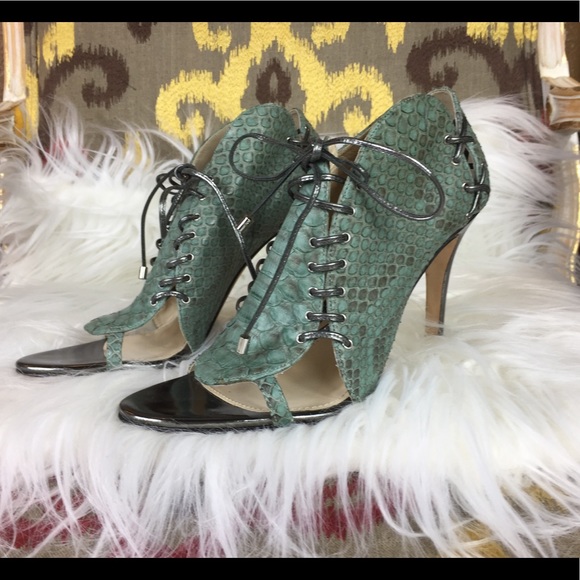 Camilla Skovgaard Shoes - Camille Skovgaard London Snakeskin Booties Heels